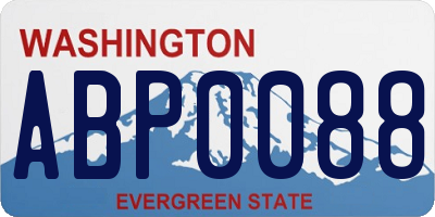 WA license plate ABP0088