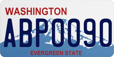 WA license plate ABP0090