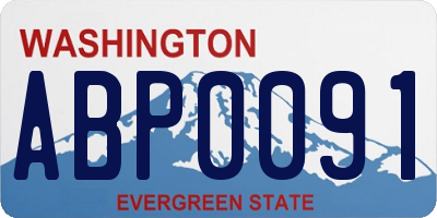 WA license plate ABP0091