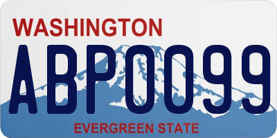 WA license plate ABP0099
