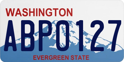 WA license plate ABP0127