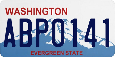 WA license plate ABP0141