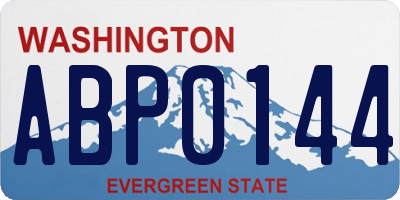 WA license plate ABP0144