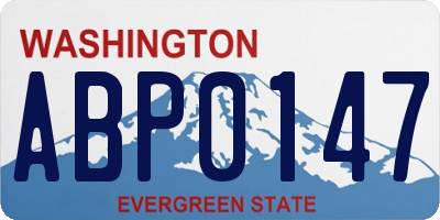 WA license plate ABP0147
