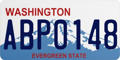 WA license plate ABP0148