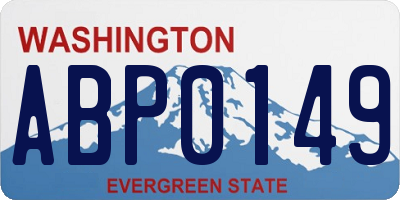 WA license plate ABP0149