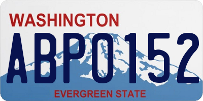 WA license plate ABP0152