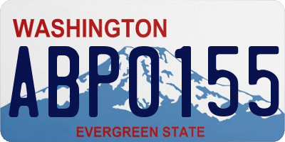 WA license plate ABP0155