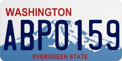 WA license plate ABP0159