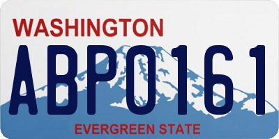 WA license plate ABP0161