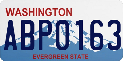 WA license plate ABP0163