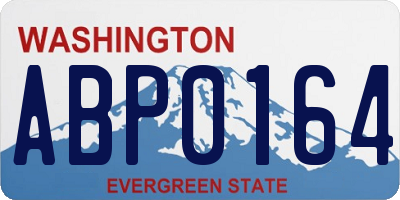 WA license plate ABP0164