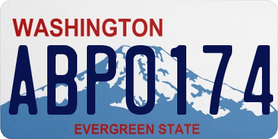 WA license plate ABP0174