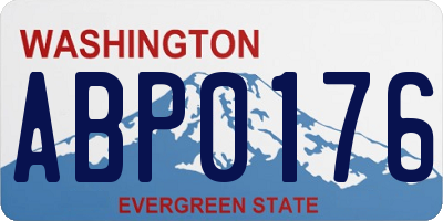 WA license plate ABP0176