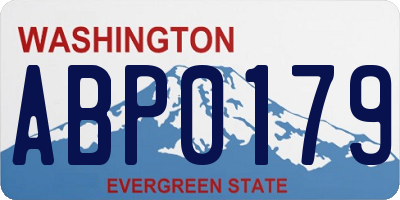 WA license plate ABP0179
