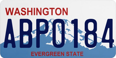 WA license plate ABP0184