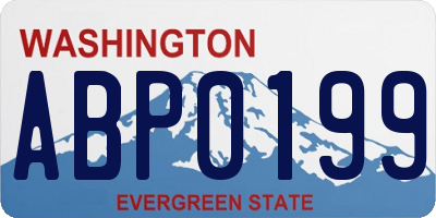 WA license plate ABP0199