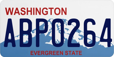 WA license plate ABP0264