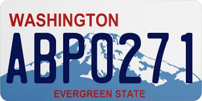 WA license plate ABP0271