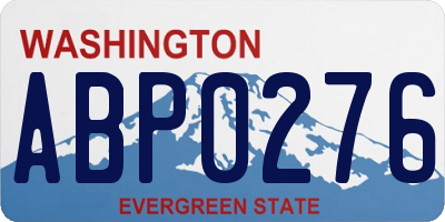 WA license plate ABP0276