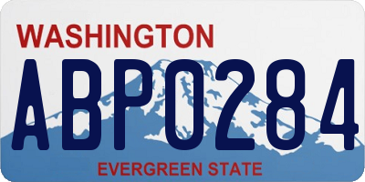 WA license plate ABP0284