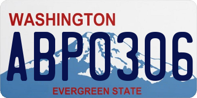 WA license plate ABP0306