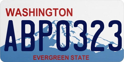 WA license plate ABP0323