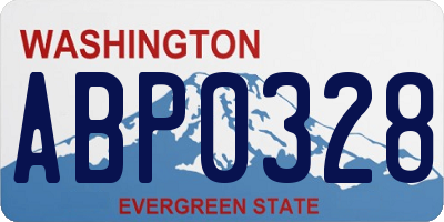 WA license plate ABP0328