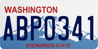 WA license plate ABP0341