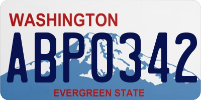 WA license plate ABP0342