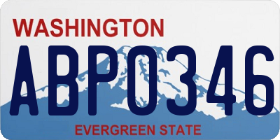 WA license plate ABP0346