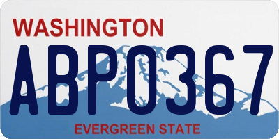 WA license plate ABP0367