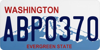 WA license plate ABP0370