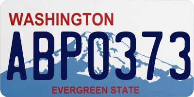 WA license plate ABP0373