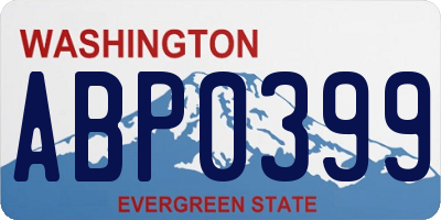 WA license plate ABP0399