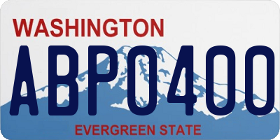 WA license plate ABP0400