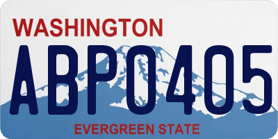 WA license plate ABP0405