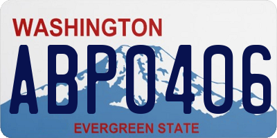 WA license plate ABP0406