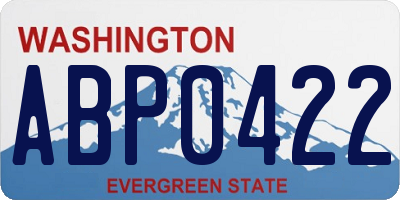 WA license plate ABP0422