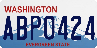 WA license plate ABP0424