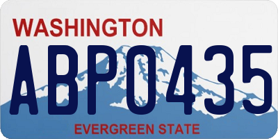 WA license plate ABP0435