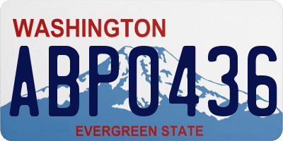 WA license plate ABP0436
