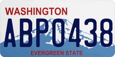 WA license plate ABP0438