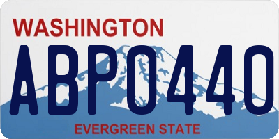 WA license plate ABP0440