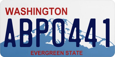 WA license plate ABP0441
