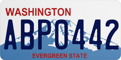WA license plate ABP0442