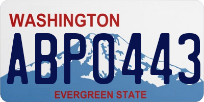 WA license plate ABP0443
