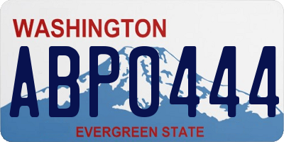 WA license plate ABP0444