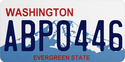 WA license plate ABP0446
