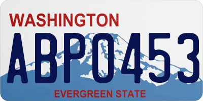 WA license plate ABP0453